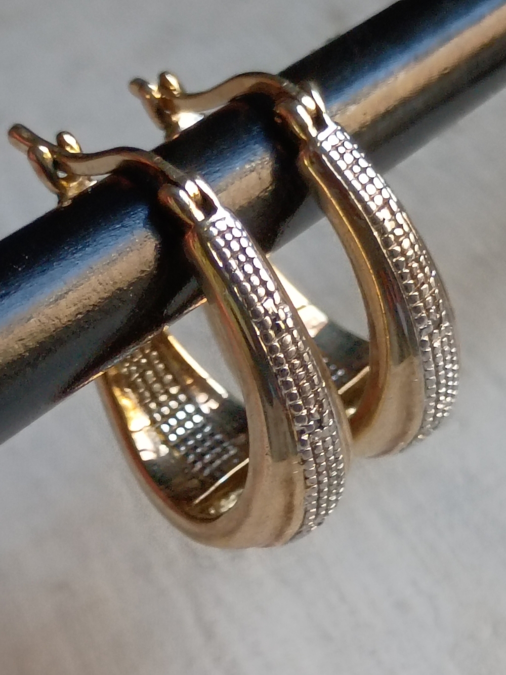 Vintage High End SETA (palm beach jewelry) 925 earrings w/ 14k & diamond chips